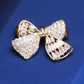 Alloy Bow Brooch Pin For Wedding Decoration And Anti Exposure Use view 1