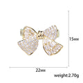 Alloy Bow Brooch Pin For Wedding Decoration And Anti Exposure Use view 5