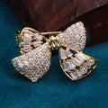 Alloy Bow Brooch Pin For Wedding Decoration And Anti Exposure Use view 4