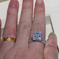 Vintage Elegant Fashion Wedding Ring For Women Versatile Valentines Day Gift view 4