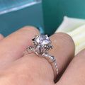 Sparkling Zircon Bridal Wedding Ring For Women, Elegant Foreign Trade Finger Jewelry view 3