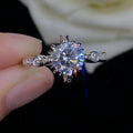 Sparkling Zircon Bridal Wedding Ring For Women, Elegant Foreign Trade Finger Jewelry view 2