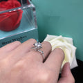 Sparkling Zircon Bridal Wedding Ring For Women, Elegant Foreign Trade Finger Jewelry view 4