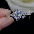 Sparkling Zircon Bridal Wedding Ring For Women, Elegant Foreign Trade Finger Jewelry view 5