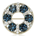 Alloy Rhinestone Round Brooch Pin Scarf Buckle For Clothing Closure view 1
