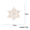 Alloy Zircon Snowflake Brooch Pin For Suits And Coats view 5