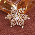 Alloy Zircon Snowflake Brooch Pin For Suits And Coats view 3