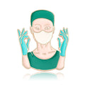 Alloy Male Doctor Brooch Pin For Coats Sweaters And Apparel view 5