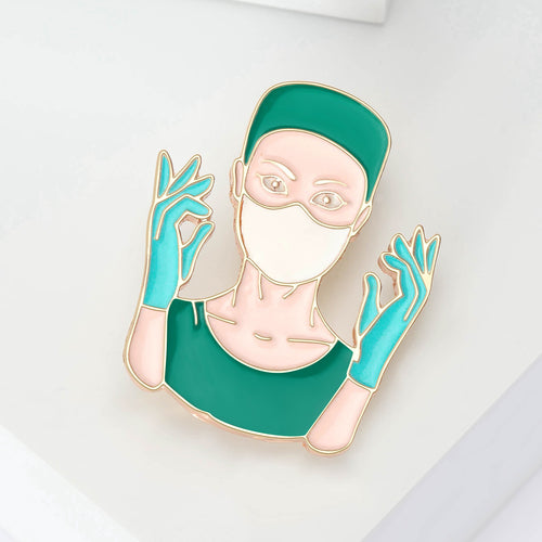 Alloy Male Doctor Brooch Pin For Coats Sweaters And Apparel