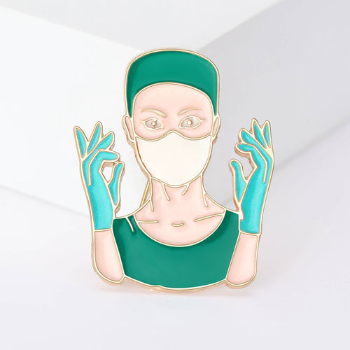 Alloy Male Doctor Brooch Pin For Coats Sweaters And Apparel