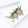 Alloy Enamel Chick Brooch Pin With Rhinestones For Animal Fashion Accessories view 4
