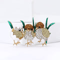 Alloy Enamel Chick Brooch Pin With Rhinestones For Animal Fashion Accessories view 2