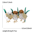 Alloy Enamel Chick Brooch Pin With Rhinestones For Animal Fashion Accessories view 5
