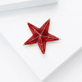 Alloy Mini Five Point Star Brooch For Clothing Fastening Decoration view 3