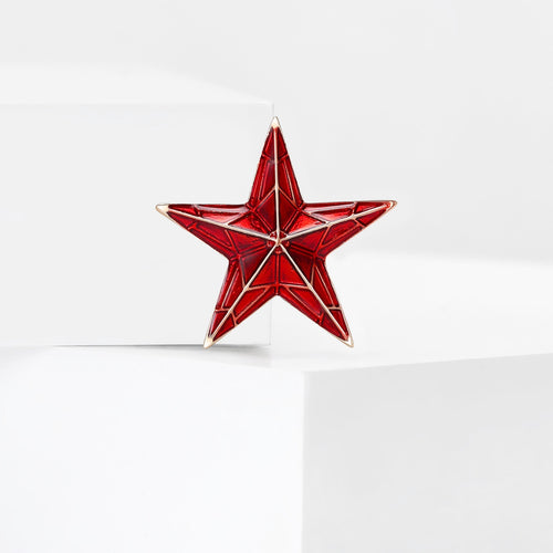 Alloy Mini Five Point Star Brooch For Clothing Fastening Decoration