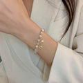 Chinese Style Cat Eye Stone Pearl Peace Buckle Kitten Heart Adjustable Beaded Bracelet view 4