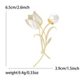 Alloy Shell Tulip Brooch Pin For Clothing Closure And Decoration view 4