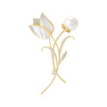 Alloy Shell Tulip Brooch Pin For Clothing Closure And Decoration view 1