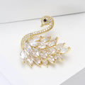 Copper Zircon Swan Brooch For Women's Suit Cardigan Decoration view 2