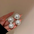 Minimalist Pearl Heart Flower Drop Earrings With Silver Pins Korean Style 2026 Trendy Women's Jewelry view 3