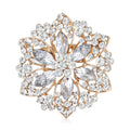 Alloy Rhinestone Crystal Sunflower Brooch Pin For Cardigans And Coats view 1