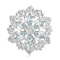 Alloy Rhinestone Crystal Sunflower Brooch Pin For Cardigans And Coats view 5