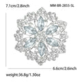 Alloy Rhinestone Crystal Sunflower Brooch Pin For Cardigans And Coats view 4