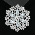 Alloy Rhinestone Crystal Sunflower Brooch Pin For Cardigans And Coats view 3