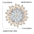 Alloy Rhinestone Marquise Flower Brooch Pin For Cardigans And Shawls view 6