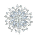 Alloy Rhinestone Marquise Flower Brooch Pin For Cardigans And Shawls view 5