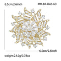 Metal Alloy Rhinestone Sunflower Brooch Pin For Garment Fastening view 6