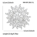 Metal Alloy Rhinestone Sunflower Brooch Pin For Garment Fastening view 4