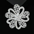 Alloy Rhinestone Flower Brooch Pin For Dresses And Cardigans – Gold view 2