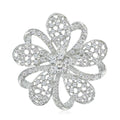 Alloy Rhinestone Flower Brooch Pin For Dresses And Cardigans – Gold view 5