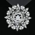 Alloy Rhinestone Sunflower Lapel Pin For Suits And Accessories Brooch view 3