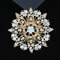 Alloy Rhinestone Sunflower Lapel Pin For Suits And Accessories Brooch view 2