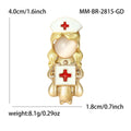 Alloy White Angel Nurse Brooch Pin For Medical Staff Accessories view 4