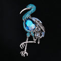 Alloy Rhinestone Flamingo Brooch Vintage Animal Lapel Pin For Apparel view 4