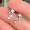Korean Japanese Style Geometric Hoop Ear Cuff Stud Earrings For Women Students view 4