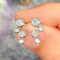 Korean Japanese Style Geometric Hoop Ear Cuff Stud Earrings For Women Students view 3