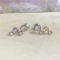 Korean Japanese Style Geometric Hoop Ear Cuff Stud Earrings For Women Students view 2