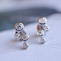 Korean Japanese Style Geometric Hoop Ear Cuff Stud Earrings For Women Students view 1
