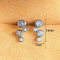 Korean Japanese Style Geometric Hoop Ear Cuff Stud Earrings For Women Students view 5