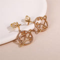 Trendy Planet Pendant Earrings With Star Stud Design, Niche Fashion Ear Jewelry For Women view 3
