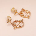 Trendy Planet Pendant Earrings With Star Stud Design, Niche Fashion Ear Jewelry For Women view 4