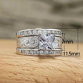 European Four Prong Eight Hearts Eight Arrows Zircon Ring For Women Creative Jewelry view 5