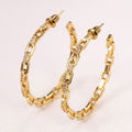 Simple Hollow C Shape Chain Earrings For Women, Geometric Business Style Fashion Jewelry view 1