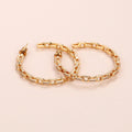 Simple Hollow C Shape Chain Earrings For Women, Geometric Business Style Fashion Jewelry view 4