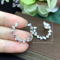 Creative Geometric Zircon C Shaped Stud Earrings For Women, Face Slimming Fashion Jewelry view 4