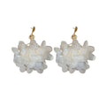 Korean Style Alloy Flower Drop Earrings With Faux Crystal Silver Needle Summer Statement Design view 5